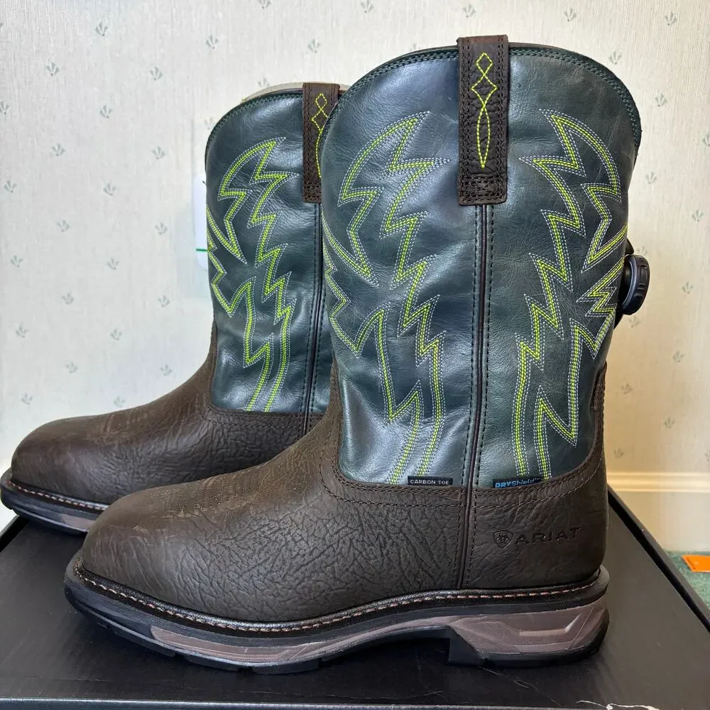 Ariat WorkHog XT BOA Waterproof Carbon Toe Work Boot Size 11 Wide Square Toe NIB